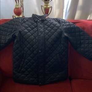Black Burberry coat